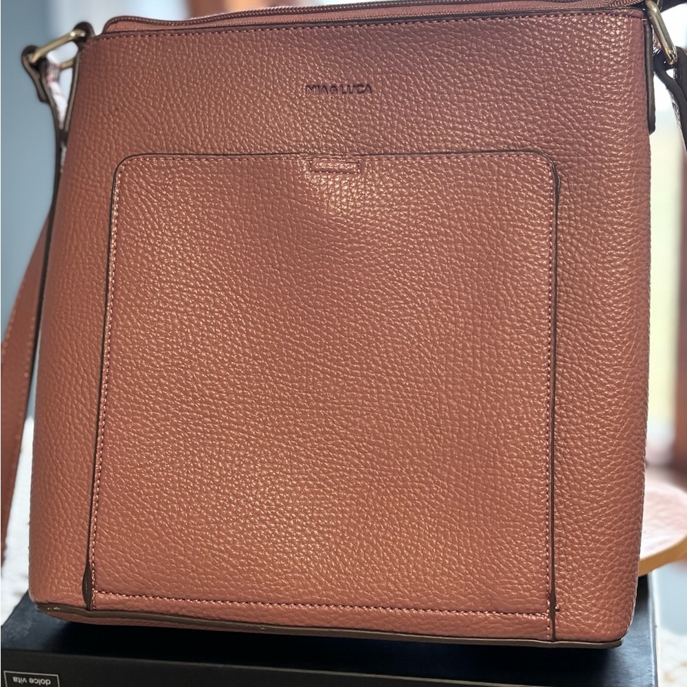 Madewell Pink Leather Crossbody Bag